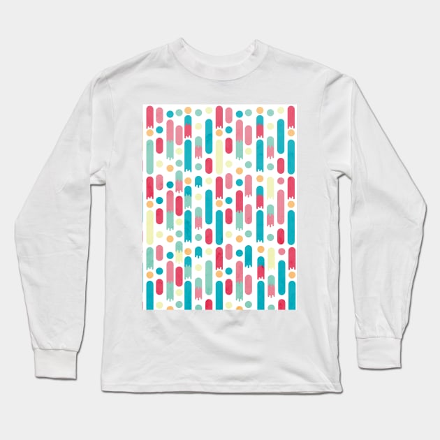 Geometric Rain Long Sleeve T-Shirt by Tobe_Fonseca